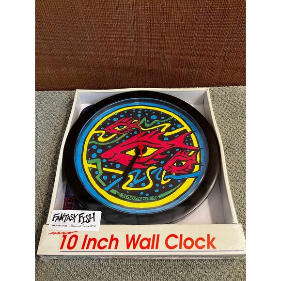 Atico Digitech Scramble Campbell 10” Wall Clock Fantasy Fish NIB Art(1996)